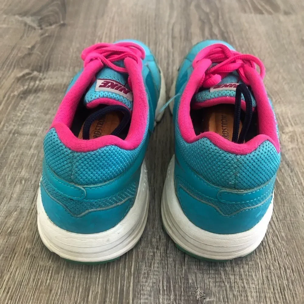 Nike Air Relentless 3 Womens Blue Pink Athletic Running Shoes Sneakers‎ Size 7